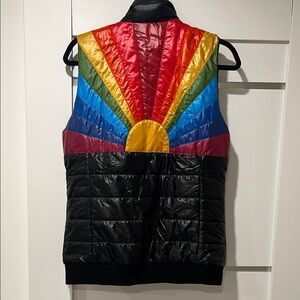 NWT - Aviator Nation SUNBURST VEST - GLOSSY BLACK